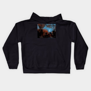 NYC Waterfront Abstraction Kids Hoodie